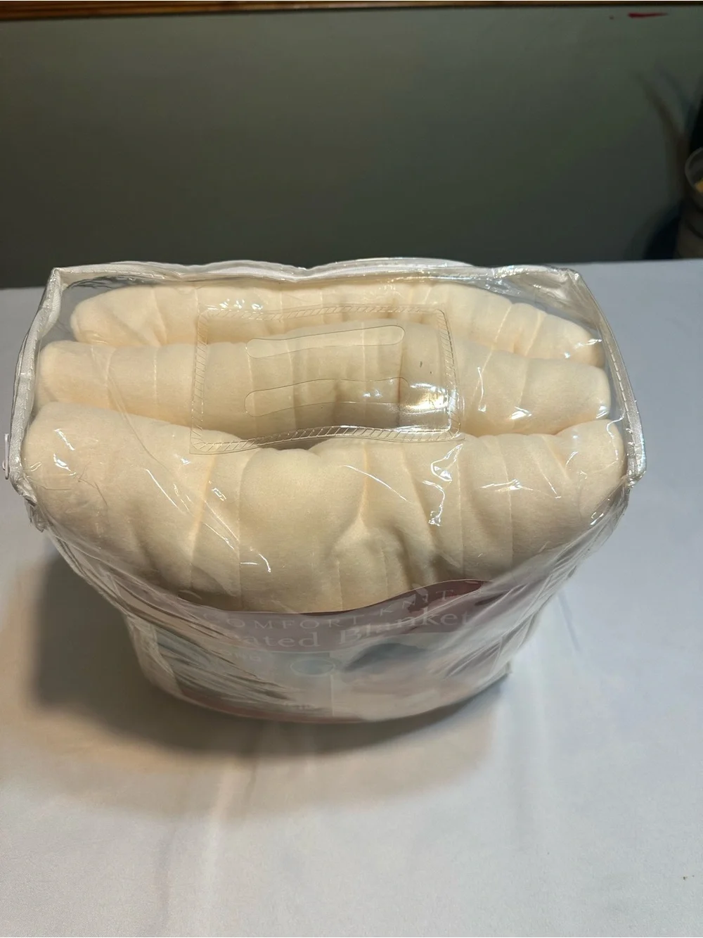 Biddeford Comfort Queen Heated Blanket - Cream